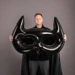 Шар (42''/107 см) Фигура, Маска, Черный, 1 шт. в уп., 27130P