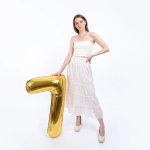 Шар (40''/102 см) Цифра, 7 Slim, Золото, 1 шт. в уп., C901917O