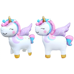 Шар (24''/61 см) Фигура 3D, Нежный единорог, 1 шт., 27113