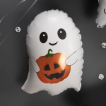 Шар (13''/33 см) Мини-фигура, Маленькое привидение с тыквой, 1 шт., 19058