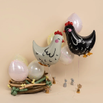 Шар (30''/76 см) Фигура, Курица, Черный, 1 шт., 26302