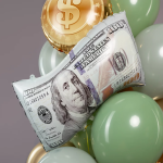 Шар (26''/66 см) Фигура, Деньги, 100 долларов, 1 шт. в уп., 26606