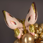 Шар 3D (45''/114 см) Фигура, Бабочка, Карнавальные крылья, Розовый, 1 шт. в уп., 23456P