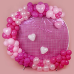 Шар (10''/25 см) Сердце, Белый, пастель, 100 шт., 610310