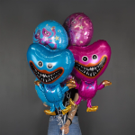 Шар (24''/61 см) Фигура, Зубастики, Зубабасси, Синий, 1 шт., 21801