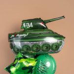 Шар (31''/79 см) Фигура, Танк Т-34, Зеленый, 1 шт., 901672RU