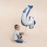 Шар (34''/86 см) Цифра, 4 Акула, 1 шт. в уп., 854-P