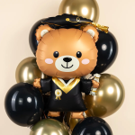 Шар (38''/97 см) Фигура, Мишка Выпускник, 1 шт. в уп., 27680