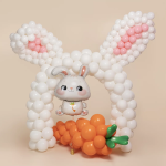 Шар (36''/91 см) Фигура, Зайка с морковкой, 1 шт. в уп., 26337