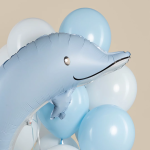 Шар (46''/117 см) Фигура, Дельфин, Голубой, Сатин, 1 шт., 27418