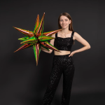 Шар 3D (26''/66 см) Звезда, Составная, Фантом, Хамелеон, 1 шт. в уп., 24908