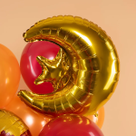 Шар (22''/56 см) Фигура, Полумесяц Рамадан, Золото, 1 шт. в уп., 24568P