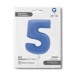 Шар (40''/102 см) Цифра, 5, Голубой Лотос, Матовый, 1 шт. в уп., 400500MLUB-P