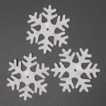 Декоративное украшение Снежинки Пушинки, 15 см, Белый, 5 шт., 6230831