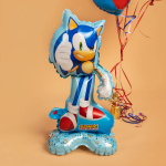 Шар 3D (24''/61 см) Фигура на подставке, Ежик Аниме, Синий, 1 шт. в уп., 24432