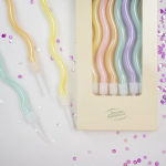 Свечи Нежные спирали, Ассорти, Макарунс, 0,55*12 + 3 см, 6 шт. с держат., 802958