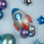 Шар с клапаном (17''/43 см) Мини-фигура, Ракета, 1 шт., 190880