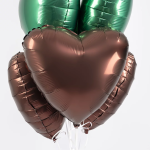 Шар (19''/48 см) Сердце, Каштан, Бохо, 1 шт., 940387