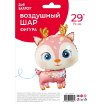 Шар (29''/74 см) Фигура, Олененок, Розовый, 1 шт. в уп., 21975P