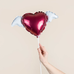 Шар (15''/38 см) Мини-сердце, Твоя любовь окрыляет, 1 шт., 943234