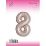 Шар (40''/102 см) Цифра, 8 Slim, Звездное Золото, Матовый, 1 шт. в уп., B901918MSG