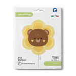 Шар (20''/51 см) Фигура, Мишка Цветочек, 1 шт. в уп., G72256-P