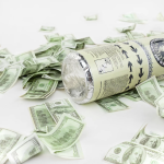 Пневмохлопушка (16/40 см), Деньги, Доллары, 1 шт., 923010