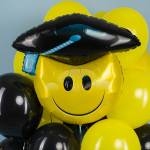 Шар (31''/79 см) Фигура, Смайл Выпускник, 1 шт., 24580