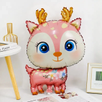 Шар (29''/74 см) Фигура, Олененок, Розовый, 1 шт., 21975