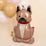 Шар 3D (39''/99 см) Бульдог в колпачке, 1 шт. в уп., 26600