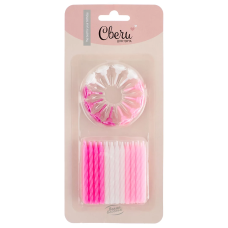 Свечи Ассорти для девочки, 0,5*6 см, 24 шт. с держат., 622403