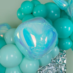 Шар 3D (22''/56 см) Сфера, Голубой, Хамелеон, 1 шт. в уп., 24940