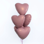 Шар (19''/48 см) Сердце, Пустынная роза, Бохо, 1 шт., 228058