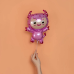 Шар (14''/36 см) Мини-фигура, Маленький чертенок, Розовый, 1 шт., 902903RS