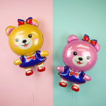 Шар (34''/86 см) Фигура, Мишка Малышка, Розовый, 1 шт., 23357