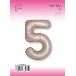 Шар (40''/102 см) Цифра, 5 Slim, Звездное Золото, Матовый, 1 шт. в уп., B901915MSG