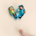 Шар с клапаном (17''/43 см) Мини-фигура, Пиксельный герой, 1 шт., 27080