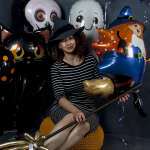 Шар (41''/104 см) Фигура, Ведьмочка на метле, 1 шт., 901850