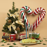 Свечи Синий/Серебро, Металлик, 0,6*14 + 2 см, 6 шт. с держат., 802937