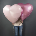 Шар (36''/91 см) Сердце, Фламинго, 1 шт. в уп., 224920