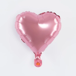 Шар с клапаном (10''/25 см) Мини-сердце, Розовый, 1 шт., 27238