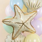 Шар (29''/74 см) Фигура, Морская звезда, Кремовый, Сатин, 1 шт. в уп., 27446P