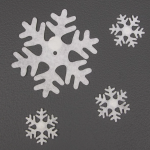 Декоративное украшение Снежинки Пушинки, 4 и 10 см, Белый, 11 шт., 6230830