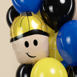 Шар (23''/58 см) Фигура, Блоки, Мальчик Герой, 1 шт., 26999