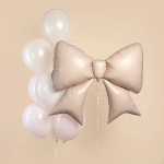 Шар (39''/99 см) Фигура, Бант, Кремовый, 1 шт. в уп., 943951