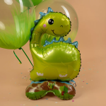 Шар 3D (22''/56 см) Фигура на подставке, Динозаврик, 1 шт. в уп., 24383