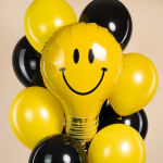 Шар (28''/71 см) Фигура, Лампочка Смайл, 1 шт. в уп., 944118