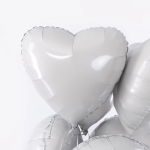 Шар (18''/46 см) Сердце, Белый, 1 шт., 201500B