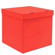 Коробка для воздушных шаров Красный, 60*60*60 см, 1 шт. , КВШ04