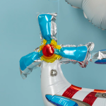 Шар (33''/84 см) Фигура 3D, Вертолет, Красный, 1 шт. в уп., 26026